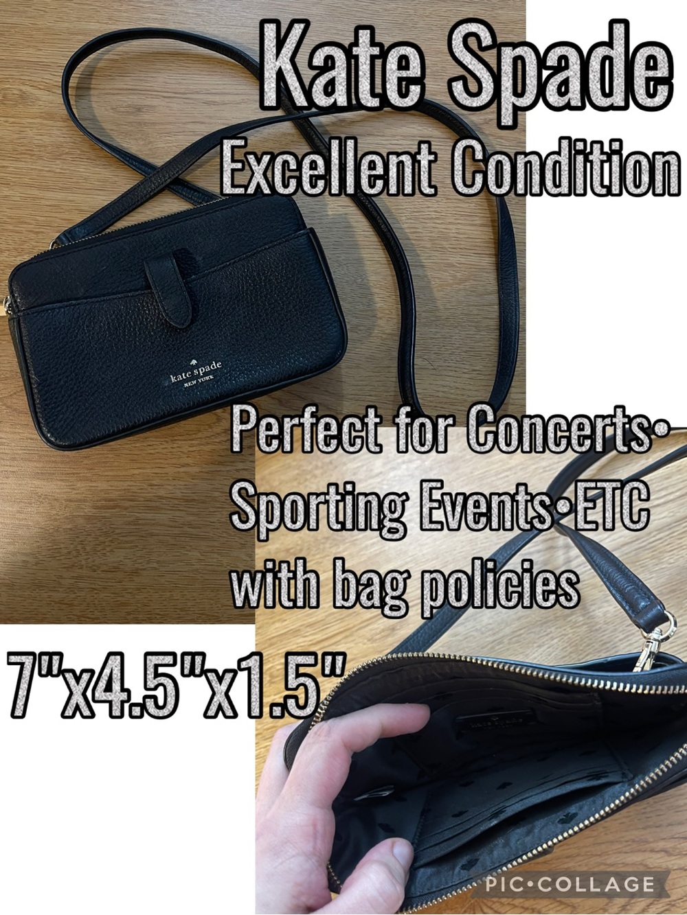 Kate Spade Black Event Crossbody Bag